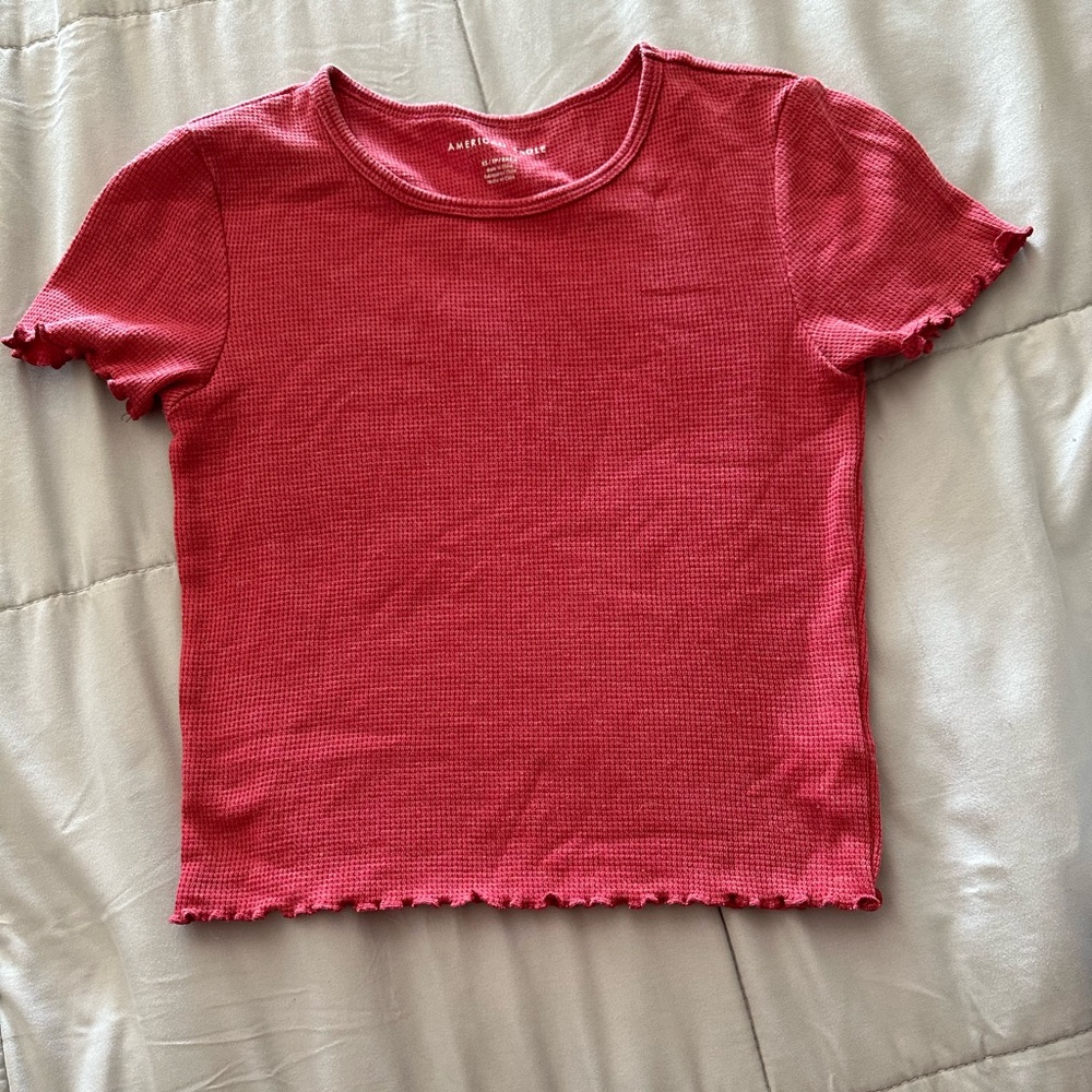 American Eagle Waffle cropped top